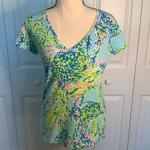 Lilly Pulitzer Cotton Blend Fitted Tee